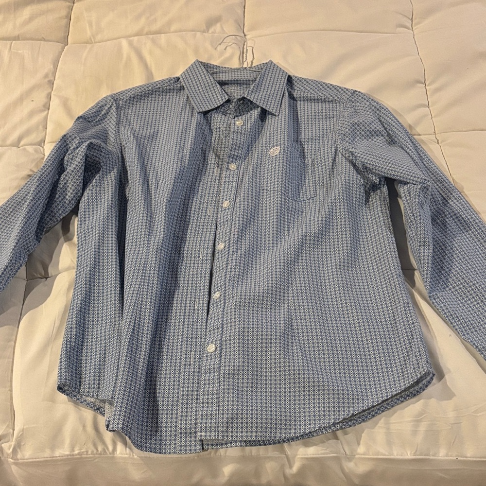 Women's Blue Button Down Shirt